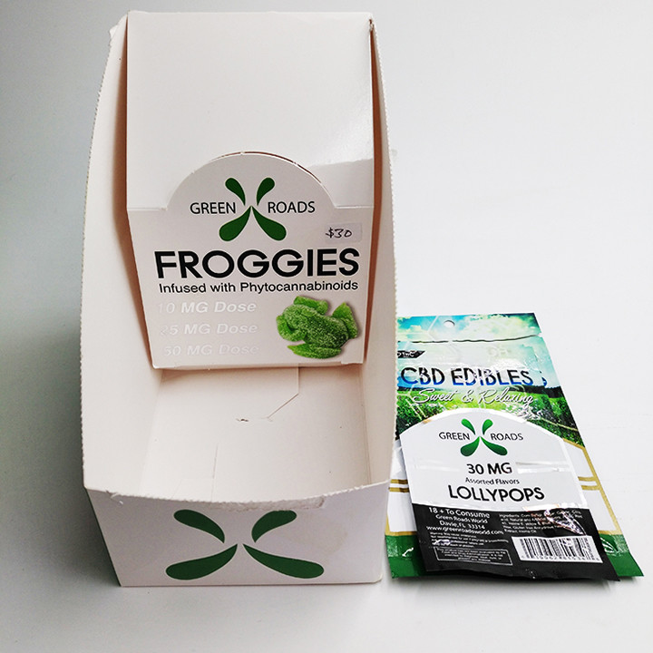 Concevez la boîte en fonction du client de présentation de papier d'impression pour la boîte de papier de pliage d'affichage de sacs de kratom pour l'affichage de carte