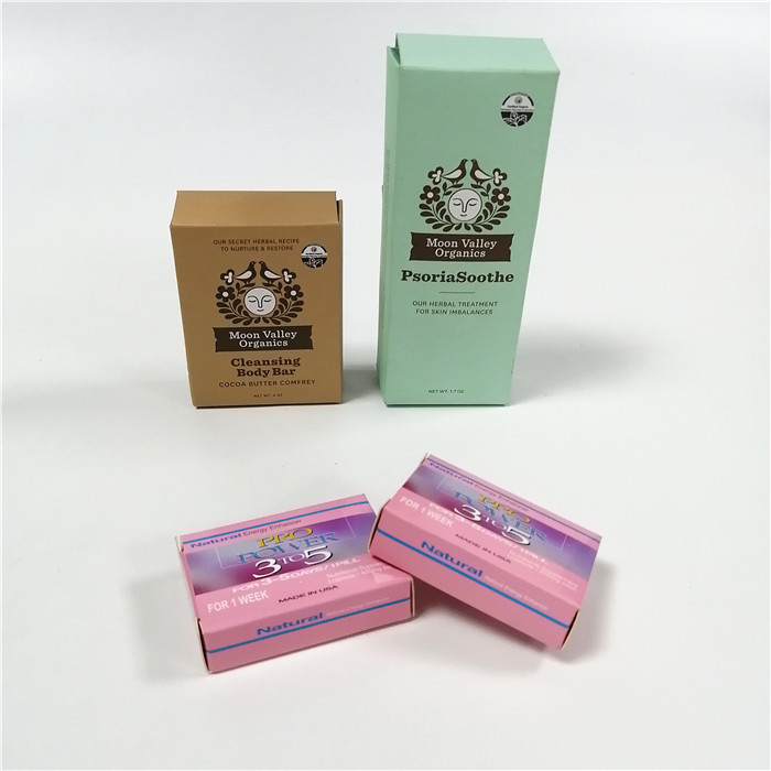 Boîtes enduites UV de estampillage chaudes de savon de boîte-cadeau d'emballage imprimées par coutume de boîte de papier