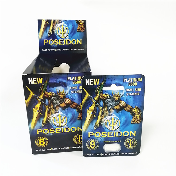 les cartes faites sur commande de papier d'imprimerie déchirent la ligne d'entaille boîte à cartes rouge bleue de Poseidon de boîtes avec la boursouflure