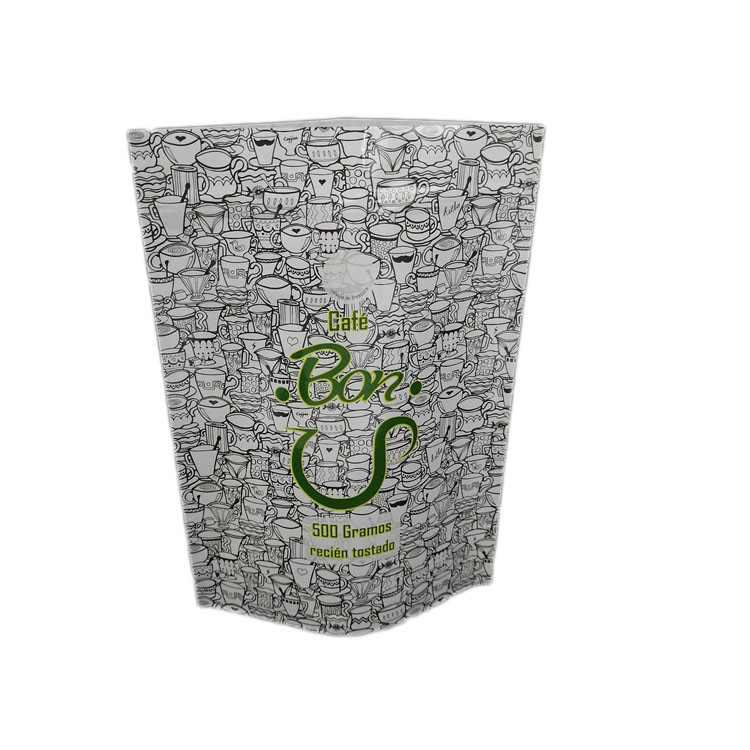 La finition brillante 500g fait sur commande se tiennent vers le haut du sac de tirette de poche pour l'emballage de café/biscuit