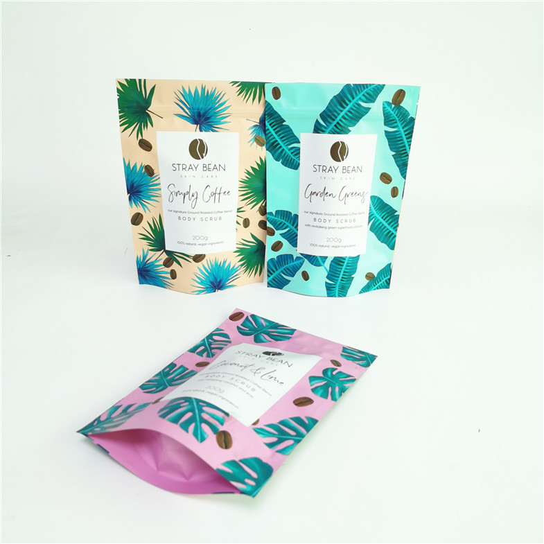 Le visage adapté aux besoins du client de sel de café de Doypack frottent le corps de empaquetage de Suger de sac frottent le sac d'emballage