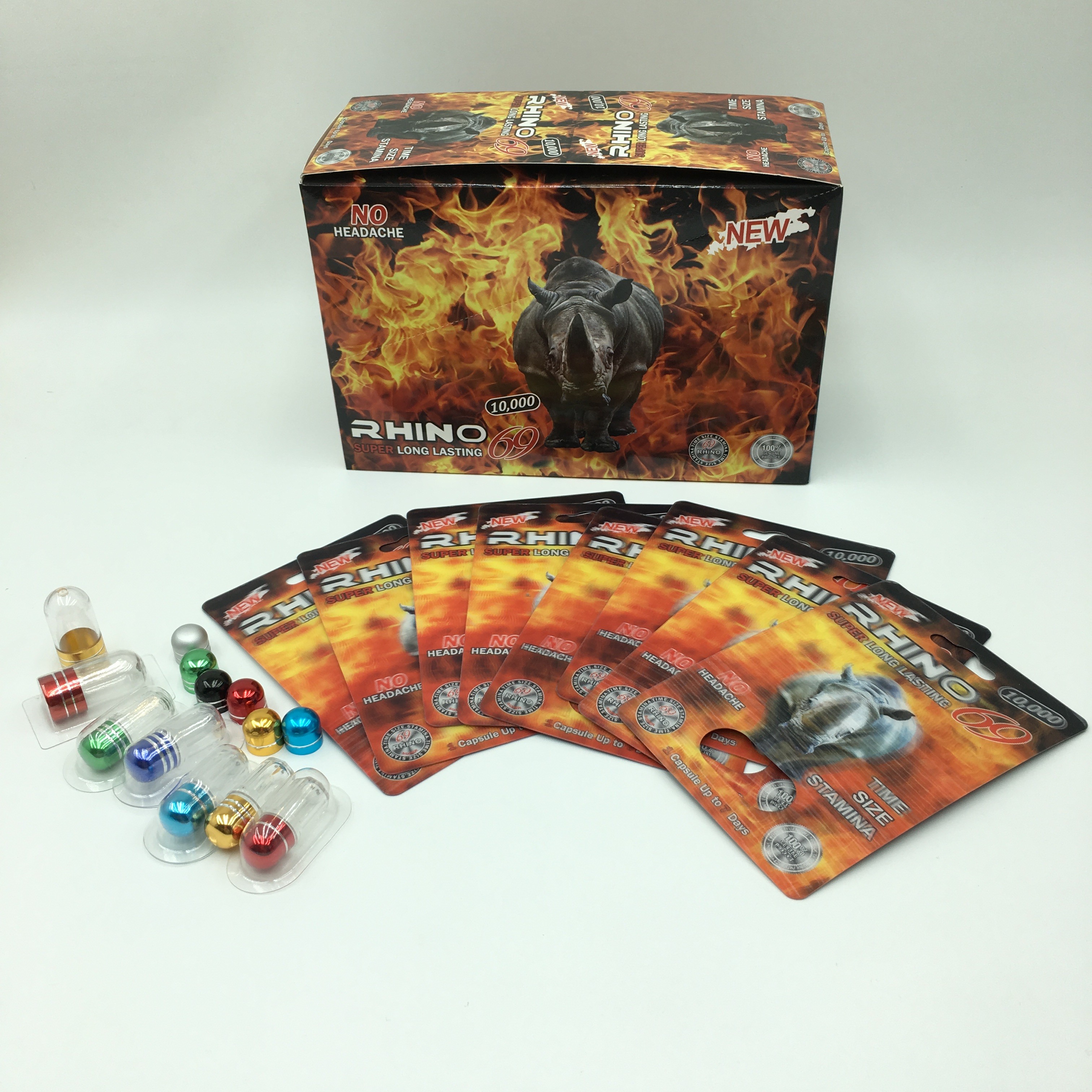 Carte lenticulaire de PVC 3D de la pilule 60*80cm de RHINOCÉROS avec des balles