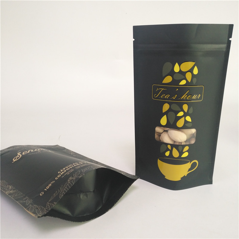 Sacs en papier rescellables de Papier d'emballage de couleur de la tirette 250G 500G 80gsm PMS