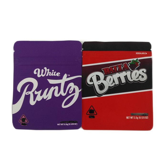 Biscuits recyclables imprimés faits sur commande d'emballage de cannabis de tirette empaquetant le sac d'emballage de graine de cannabis de sac/preuve d'odeur