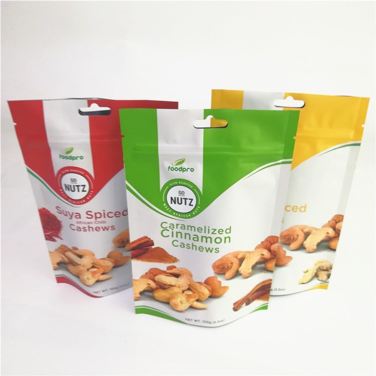 Matte Aluminum Foil Custom Accepted tiennent des poches avec la tirette