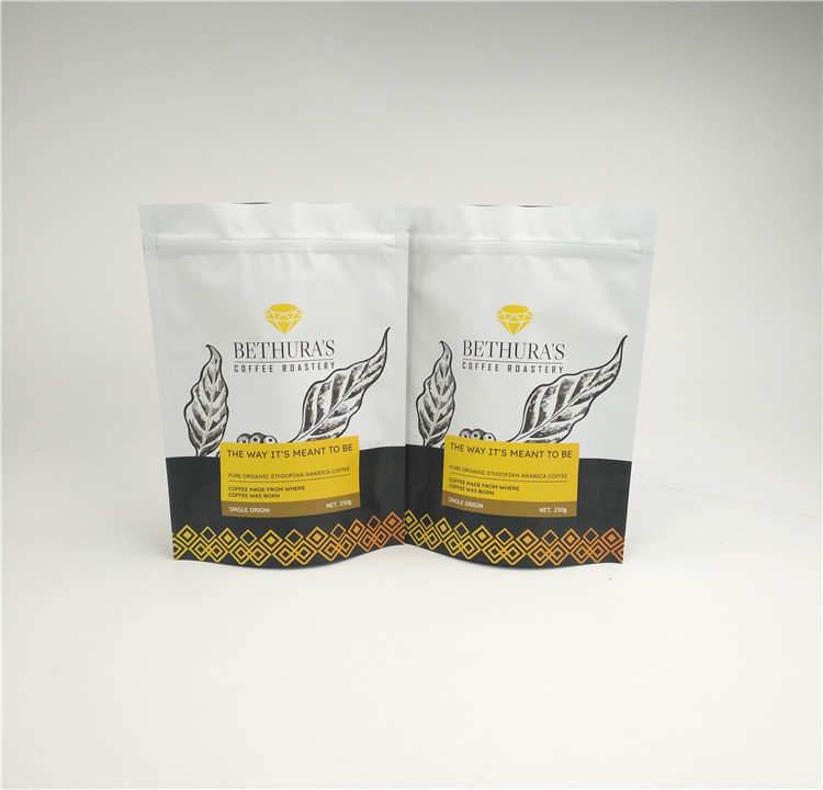 sac latéral réutilisable de Mylar de gousset de 140mic MOPP pour des grains de café