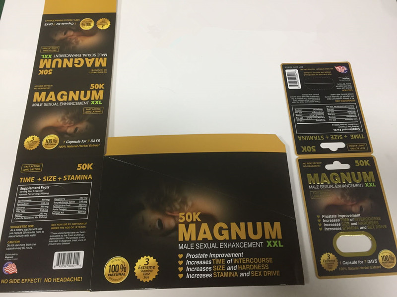 Le papier adapté aux besoins du client de magnum carde les boîtes de papier pour l'emballage de capsules de pilule