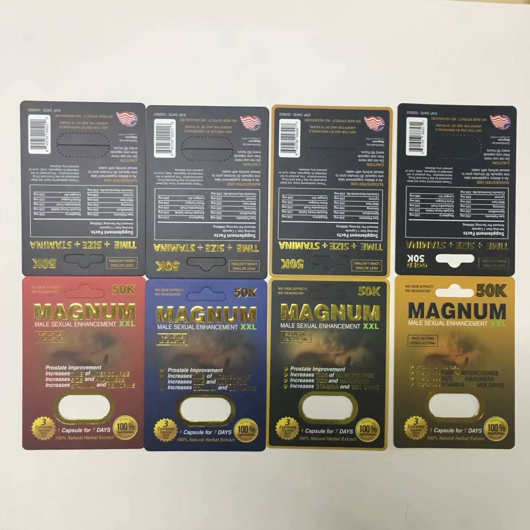 Le papier adapté aux besoins du client de magnum de quatre couleurs carde les boîtes de papier pour l'emballage de capsules de pilule