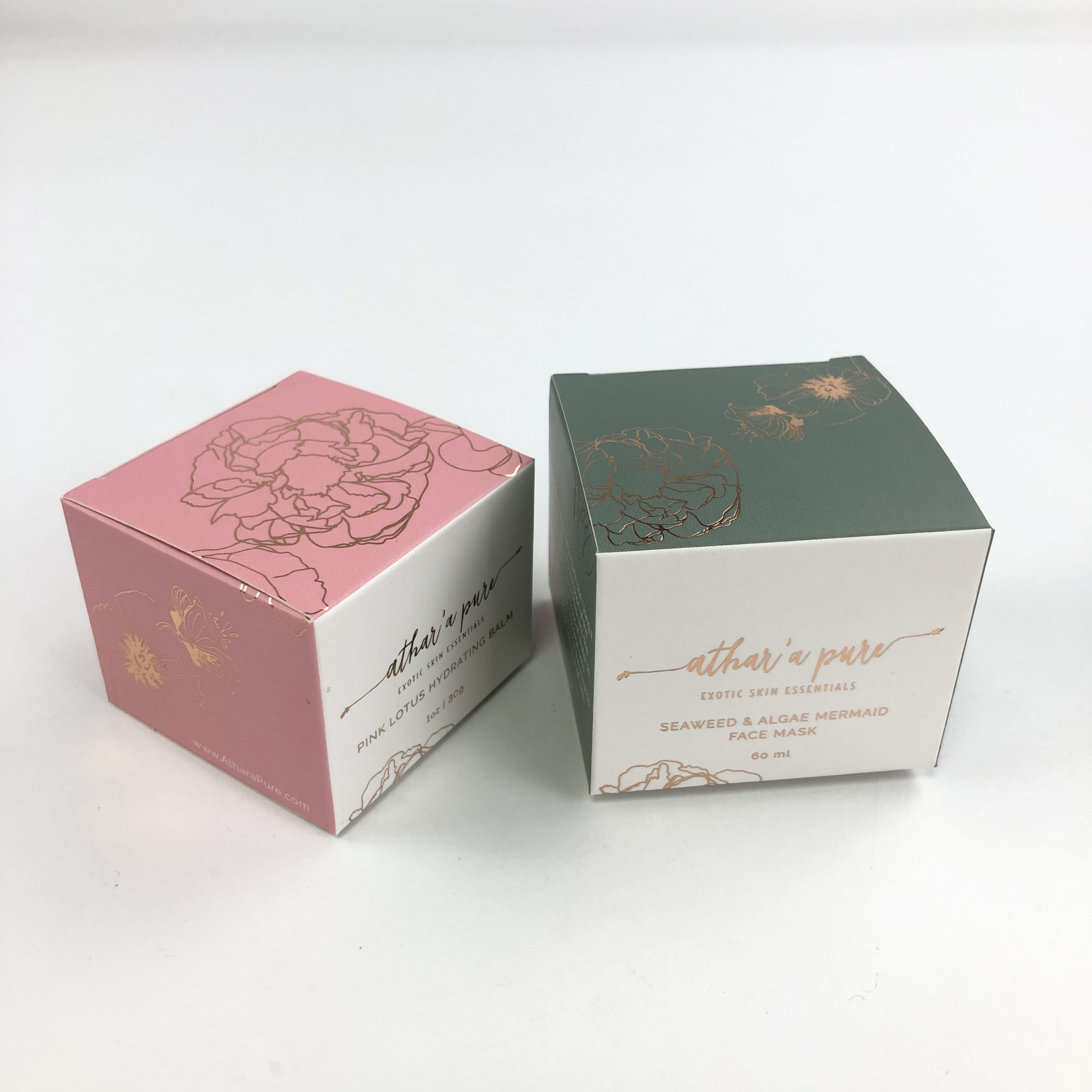 Impression UV de boîte de carton de pliage d'emballage de cosmétiques de tache faite sur commande