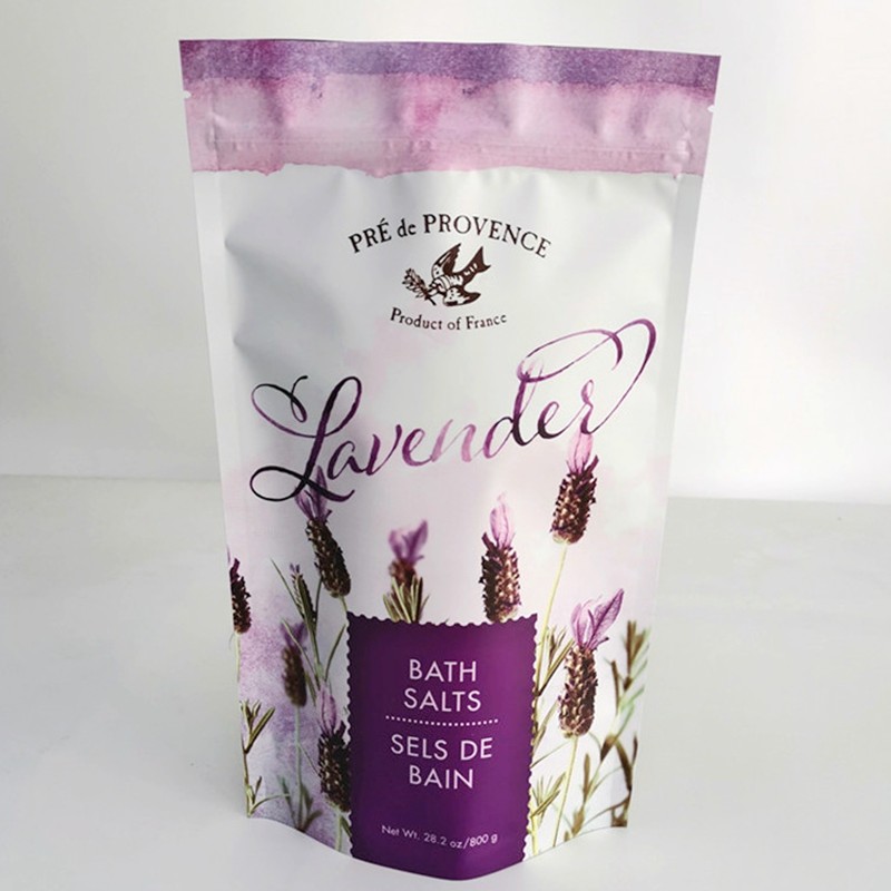 L'aperçu gratuit Digital imprimant l'emballage de sel de Bath met en sac le support rescellable vers le haut du corps de café de la poche 200G frottent le sac