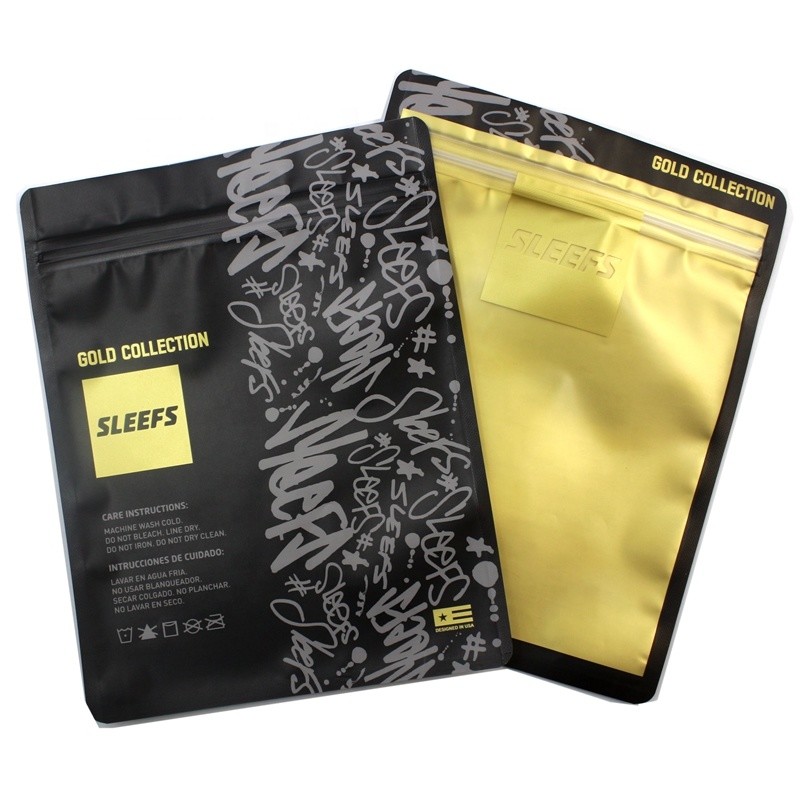 Poly sac de Logo Printing Zipper de T-shirt de fermeture éclair de serrure d'Opp de vêtement transparent promotionnel d'emballage