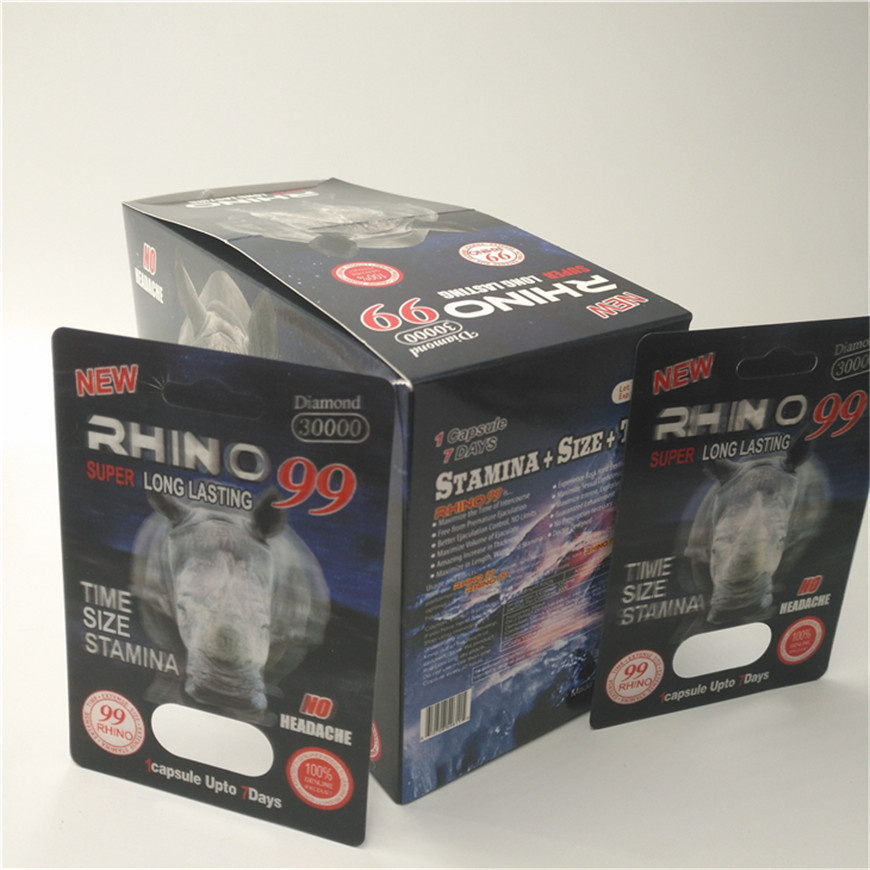 rhinocéros d'emballage de carte de boursouflure de la capsule 3d 99 9000