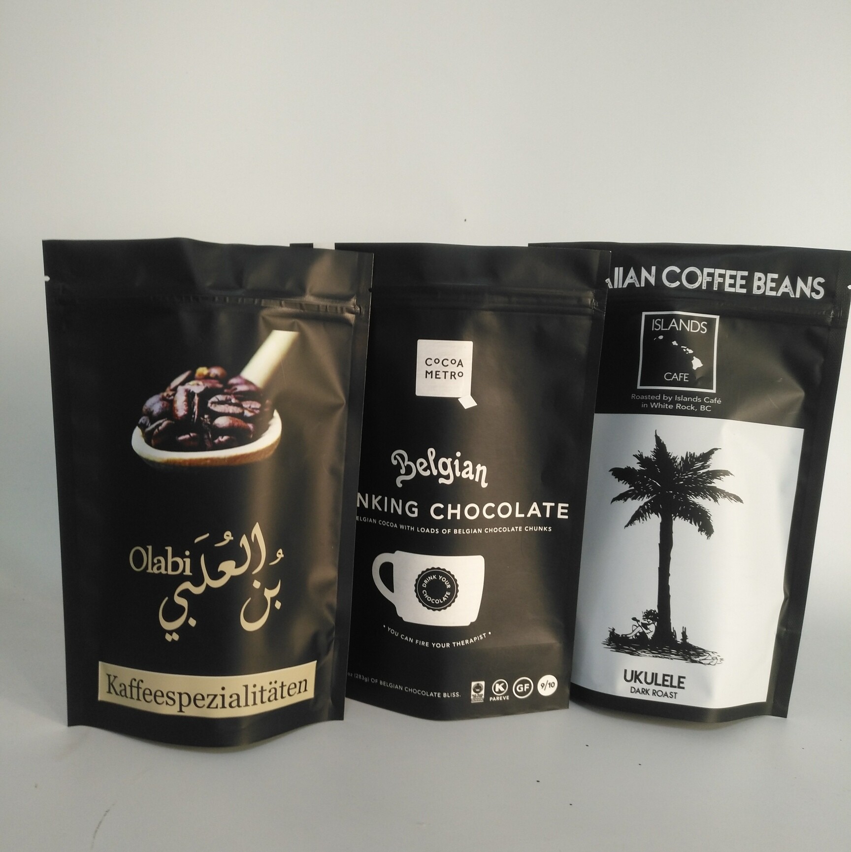 Sac 100mircon de tirette de papier d'aluminium de Matt Gold VMPET 300g