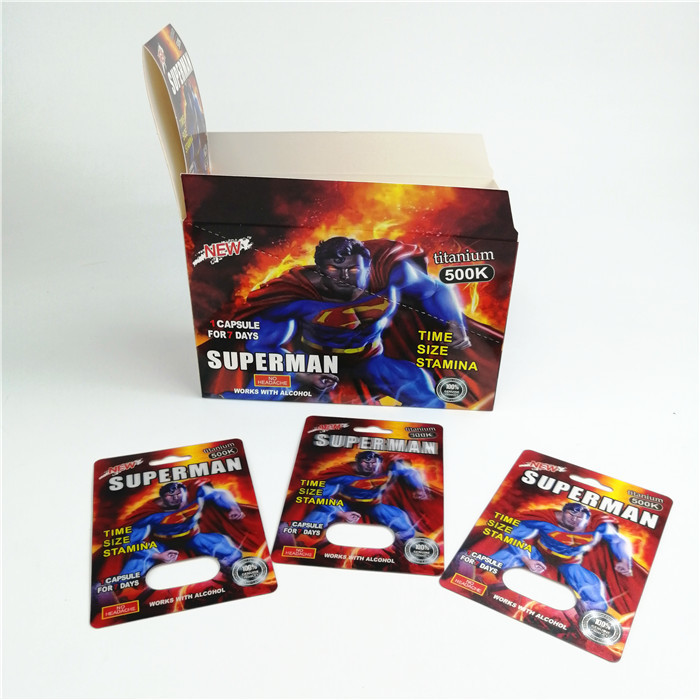 350g carton Gravnre imprimant l'emballage de carte de boursouflure pour la pilule de sexe