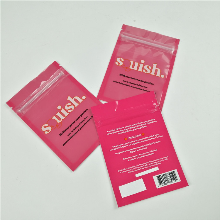 Emballage numérique avant clair de sac de serrure de fermeture éclair d'impression de papier d'aluminium de sachets en plastique de trou de coup de fil dentaire de mini quantité