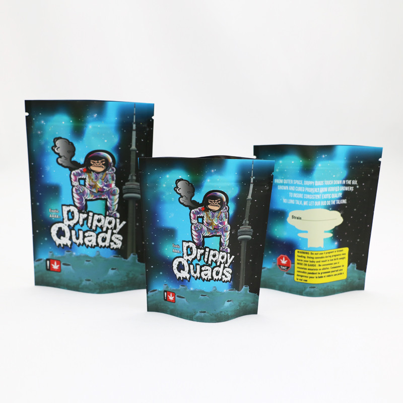 L'odeur de tirette d'aluminium rendent le sac résistant d'emballage de mauvaise herbe de CMYK Mylar