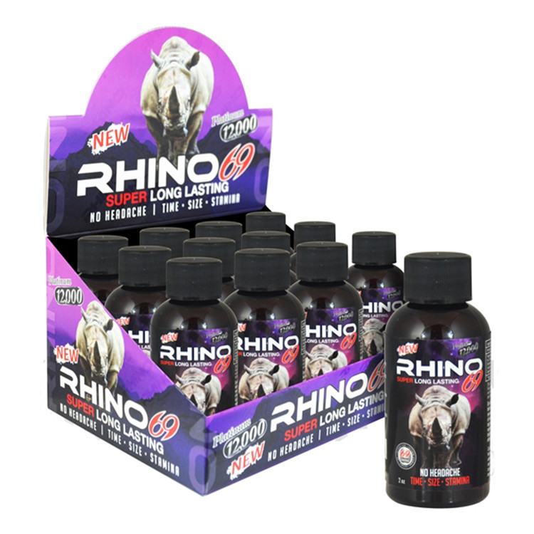 Boîte de papier masculine de bouteille de rhinocéros de la capsule CMYK d'amélioration avec le support