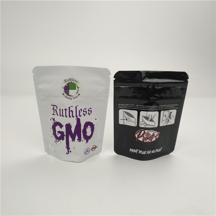 Biscuits du sac 3.5g d'emballage d'huile du chanvre VMPET 100micron CBD de Canabies