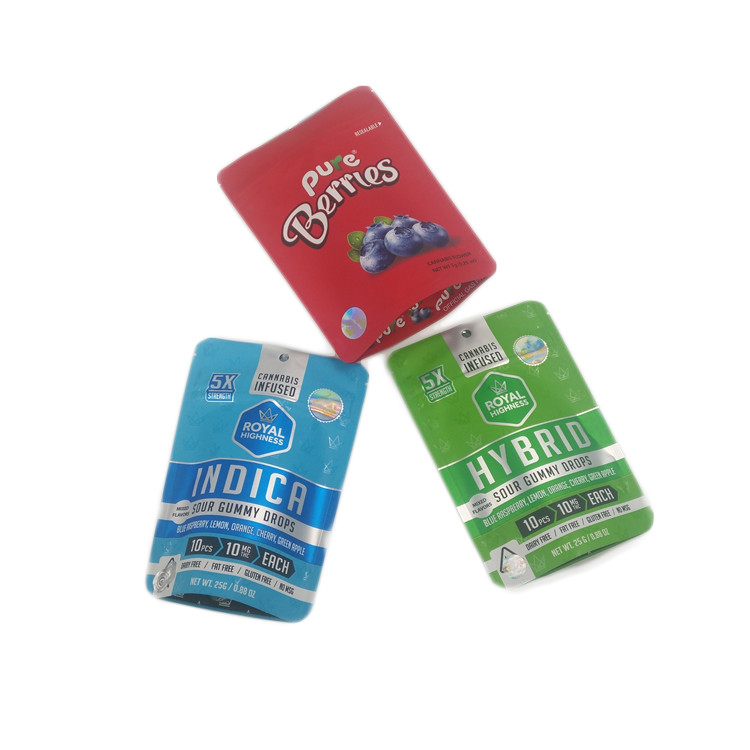 Sacs de cannabis de papier d'aluminium du chanvre 7g 3.5g de fleurs