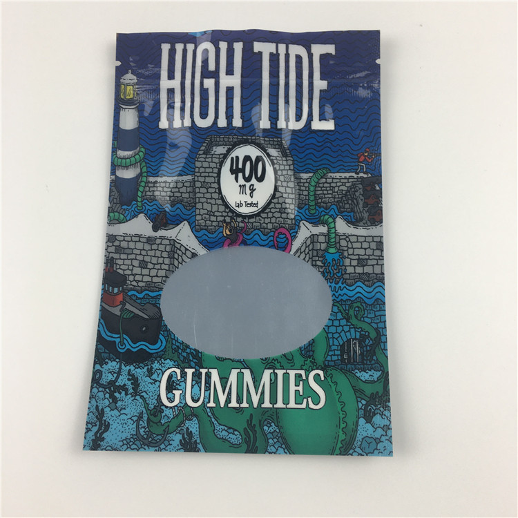 L'odeur imprimée faite sur commande de poche de Mylar de mauvaise herbe zip-lock latérale du joint trois rendent comestible résistant