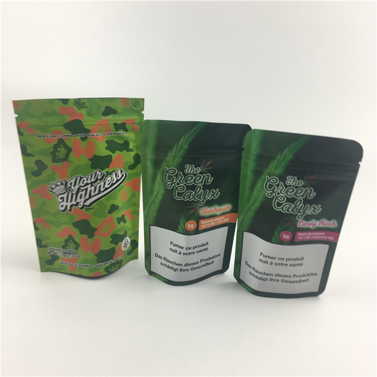 L'emballage fait sur commande de poche d'aluminium de Logo Plastic Candy Edible Mylar a imprimé réutilisable