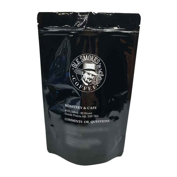 Sachet en matière plastique zip-lock de grains de café d'entaille de larme empaquetant 100g 200g 250g 500g