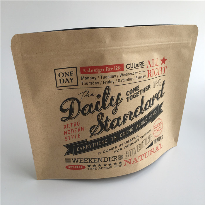 Les sacs zip-lock de papier d'emballage de thé de papier d'aluminium tiennent la soudure à chaud imprimée