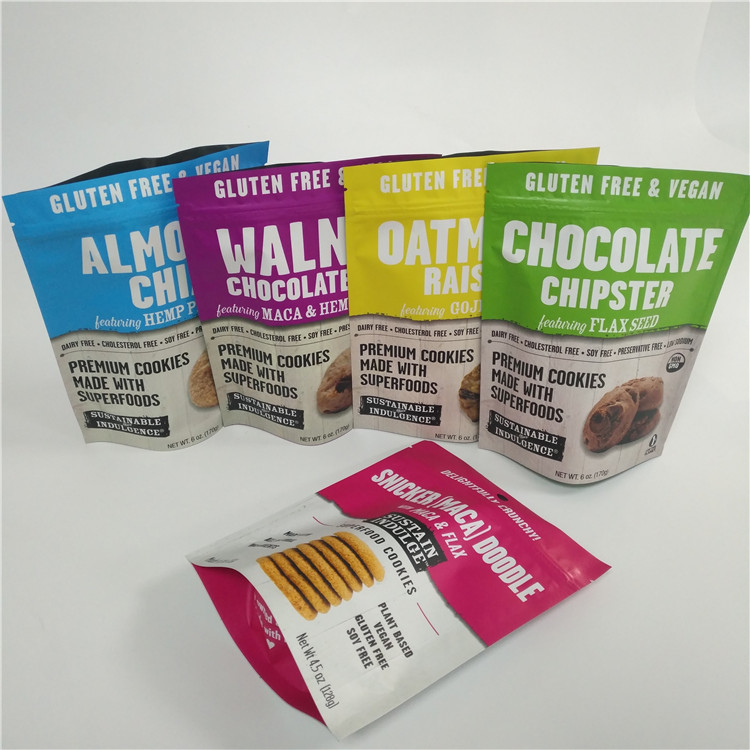 Le support de plastique vers le haut des sacs de empaquetage zip-lock a imprimé la catégorie comestible de 1 gallon