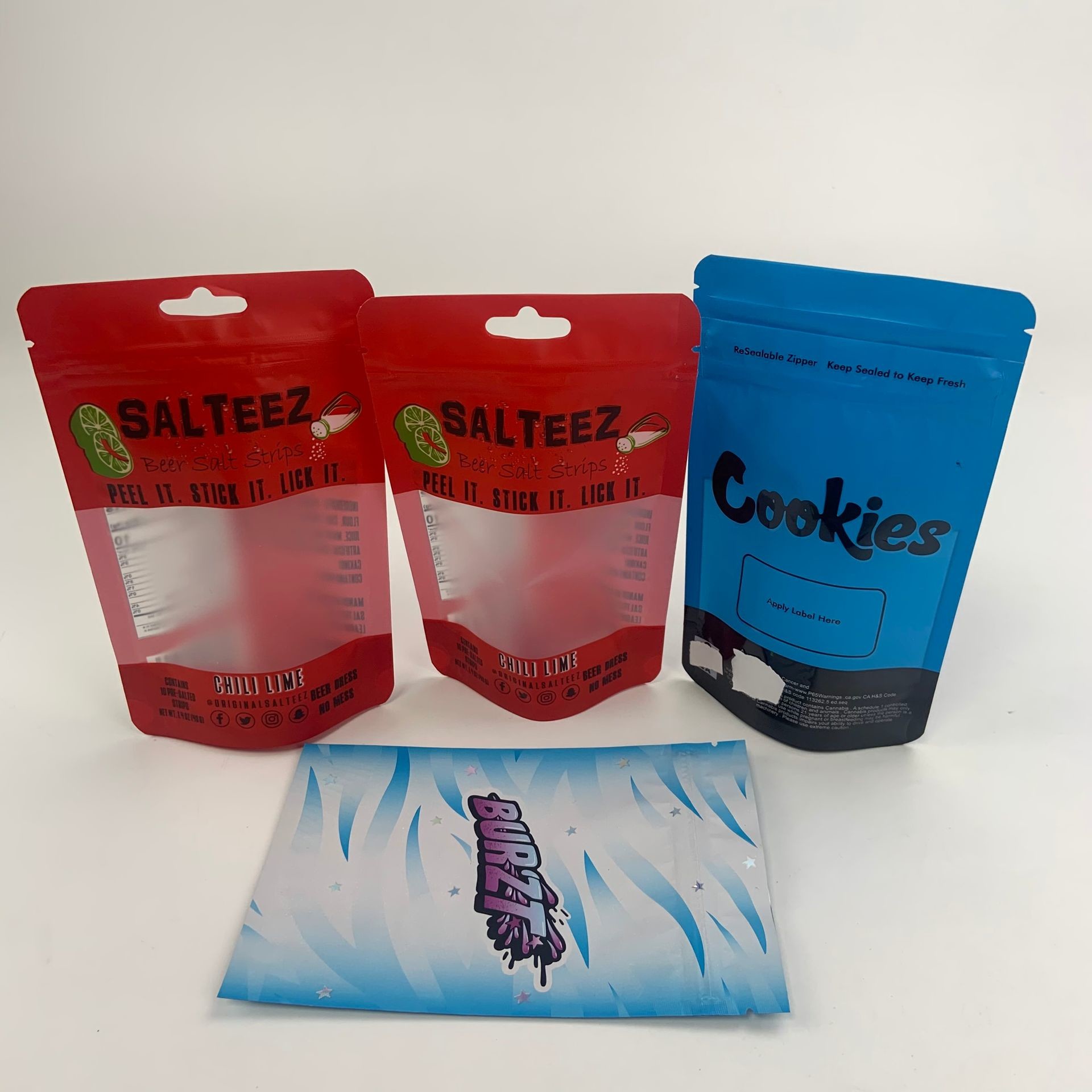 Preuve d'enfant de sac de conditionnement en plastique d'aluminium de Mylar de fenêtre d'espace libre d'huile de CBD