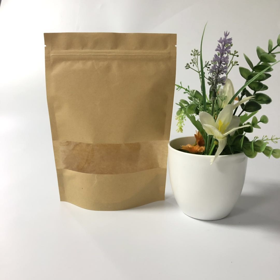 Le zip-lock de Papier d'emballage de cachetage de stockage de nourriture tiennent le logo fait sur commande de poche