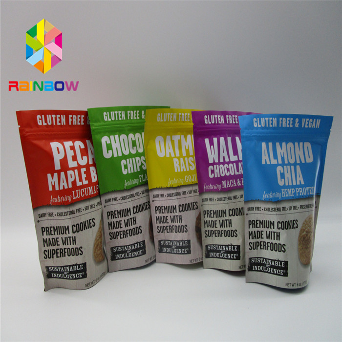 De Mylar de papier d'aluminium de support catégorie comestible imprimée par sacs zip-lock en plastique