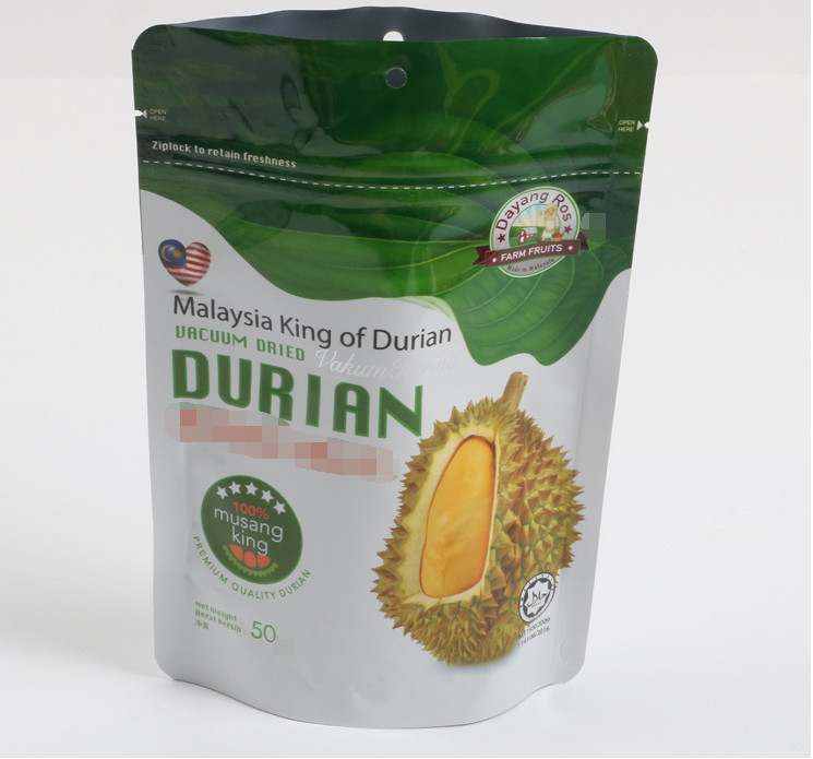 Poche rescellable de 120 Mic Stand Up Food Packaging avec la tirette