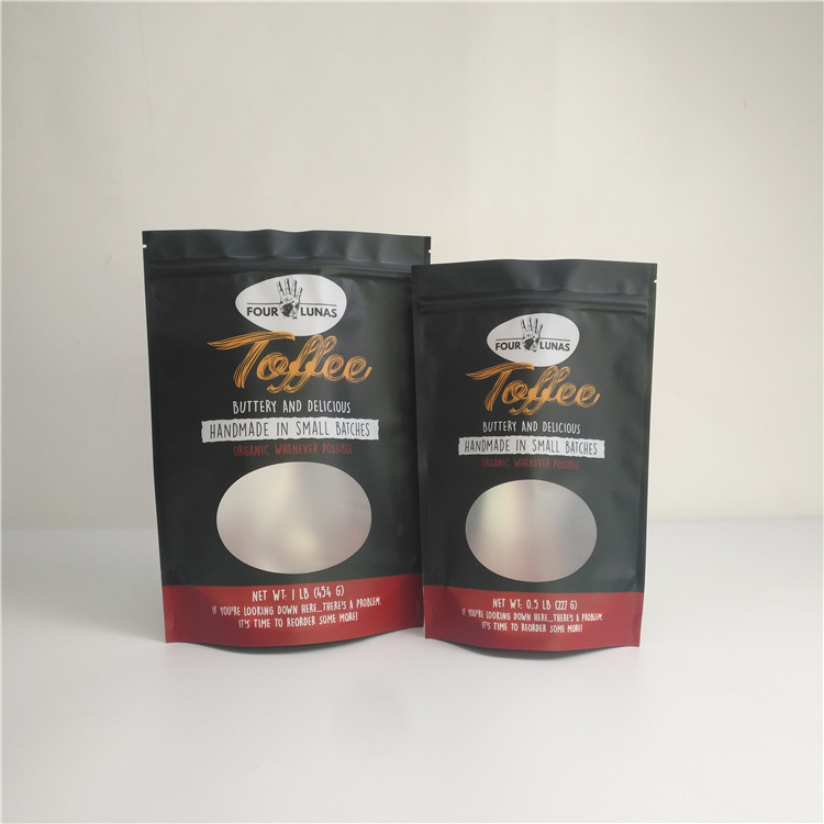 Fait sur commande imprimé a stratifié l'emballage alimentaire comestible de sucrerie de Mylar avec la fenêtre