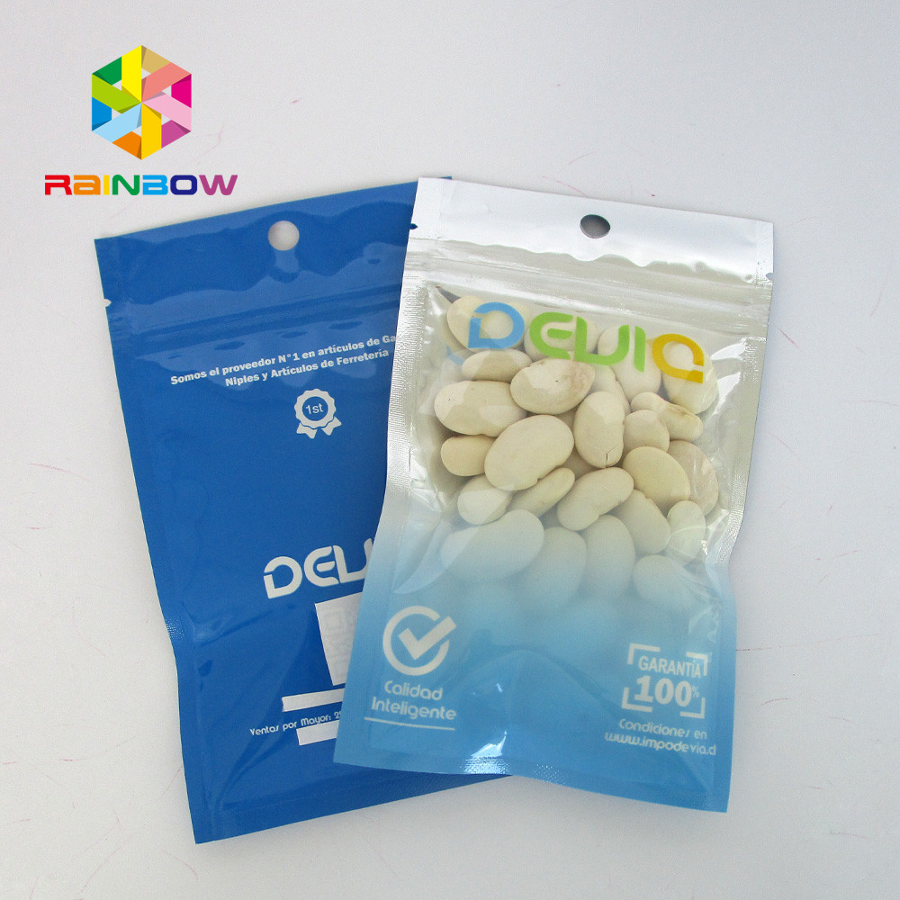 Les trois côtés de plastique clairs soudent à chaud la poche imprimée 120Mic de papier aluminium