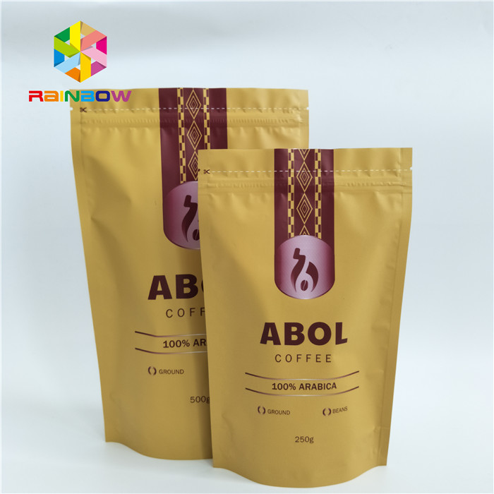 Catégorie comestible faite sur commande soudant à chaud la poche de papier d'aluminium empaquetant la position zip-lock