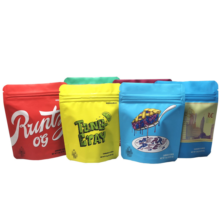 la coutume de la meilleure qualité de poche de fleur de 3.5g 7g 14g 1oz 1lb a imprimé le sac zip-lock de preuve d'odeur d'emballage de Mylar stratifié par aluminium