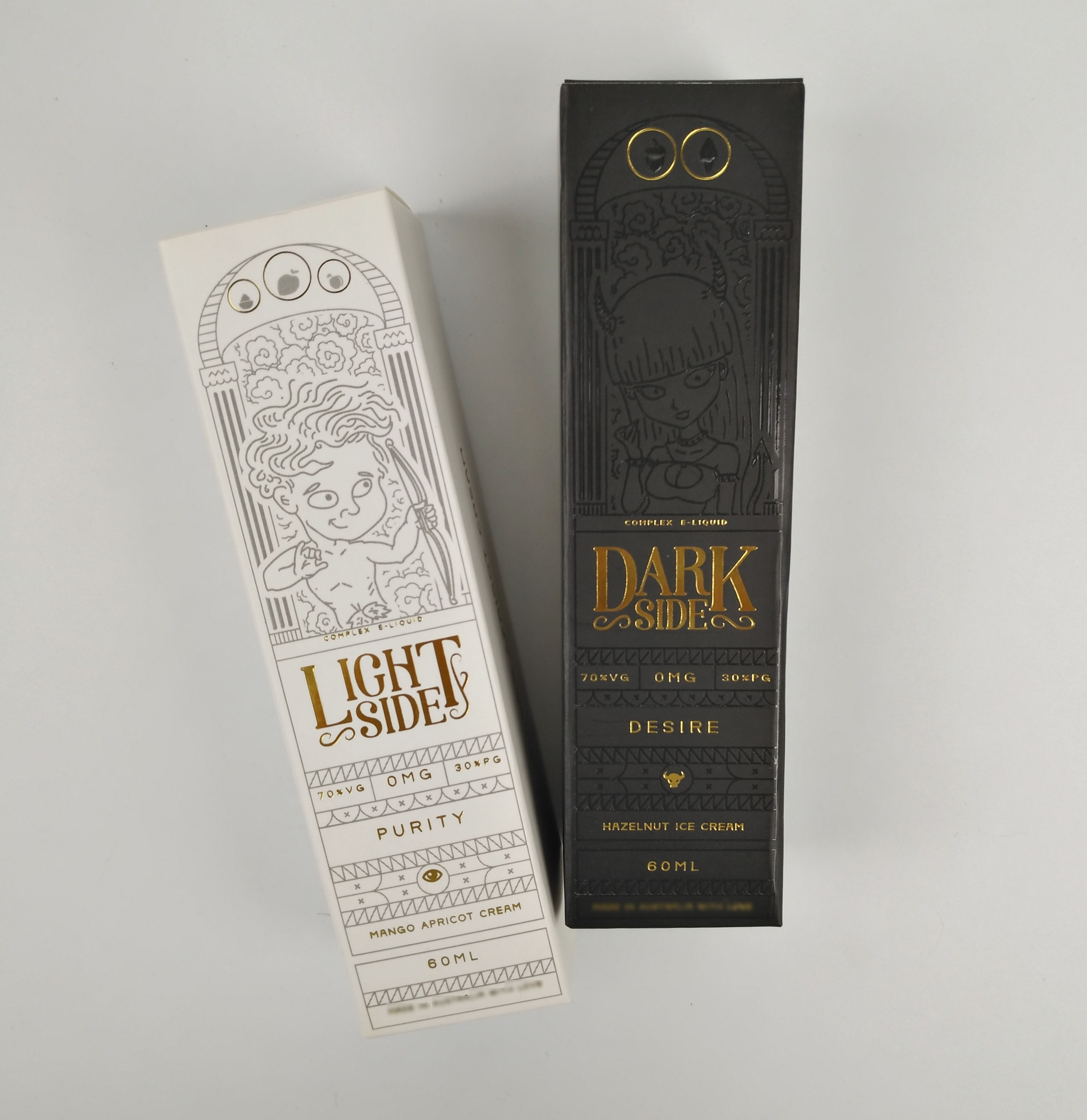 Petite boîte de papier de empaquetage cosmétique de estampillage chaude de luxe noire pliable en gros faite sur commande de cadeau de feuille d'or
