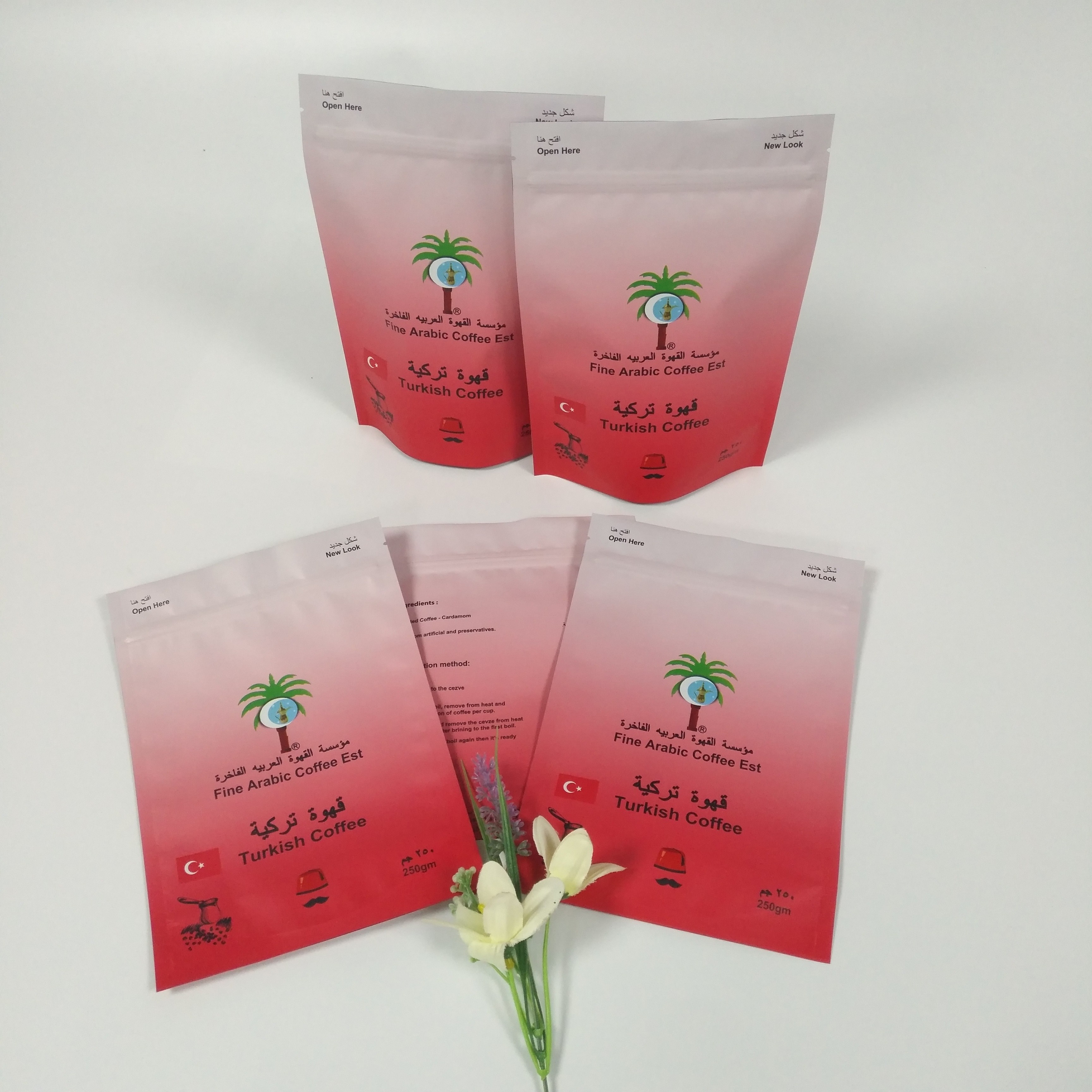 CMYK mat emballage de sac de casse-croûte de 150 microns pour la poudre de café de casse-croûte