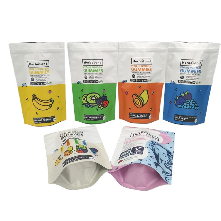 Emballage VMPET gommeux comestible de sachets en matière plastique de mauvaise herbe de CMYK Mylar