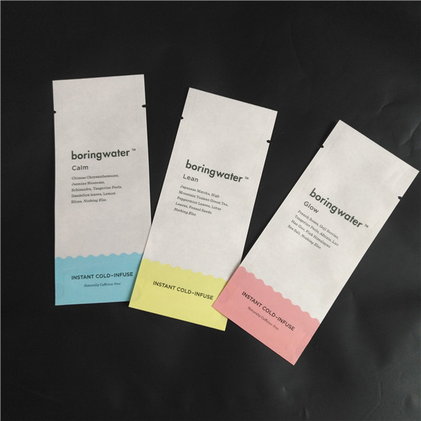 L'emballage composé biodégradable d'épice de poudre de nourriture de PLA de papier d'emballage d'ami d'Eco met en sac trois poches latérales de joint