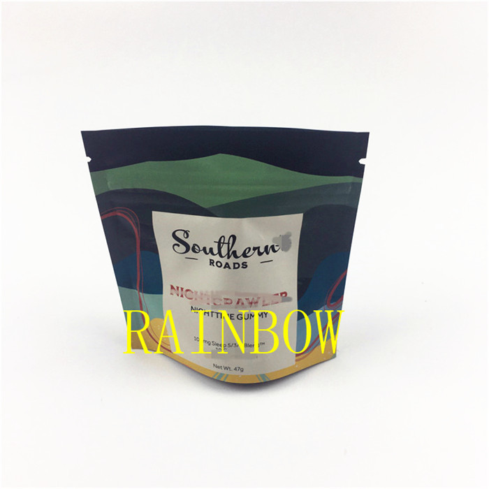 Edibles imprimés faits sur commande de biscuit de fleur secs par 28g de 3.5g 7g empaquetant des sacs de poche de graine de mylar de preuve d'odeur