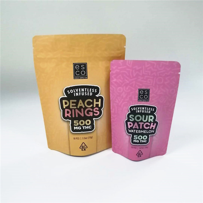 La poche Cbd Thc de preuve d'odeur de MOPP CMYK Mylar tiennent la poche de tirette