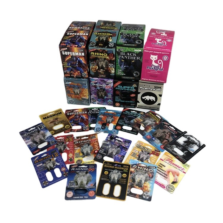 Carte de papier de boursouflure de la carte 500k 3D de boursouflure de pilule de sexe de GV d'hologramme avec la boîte de présentation