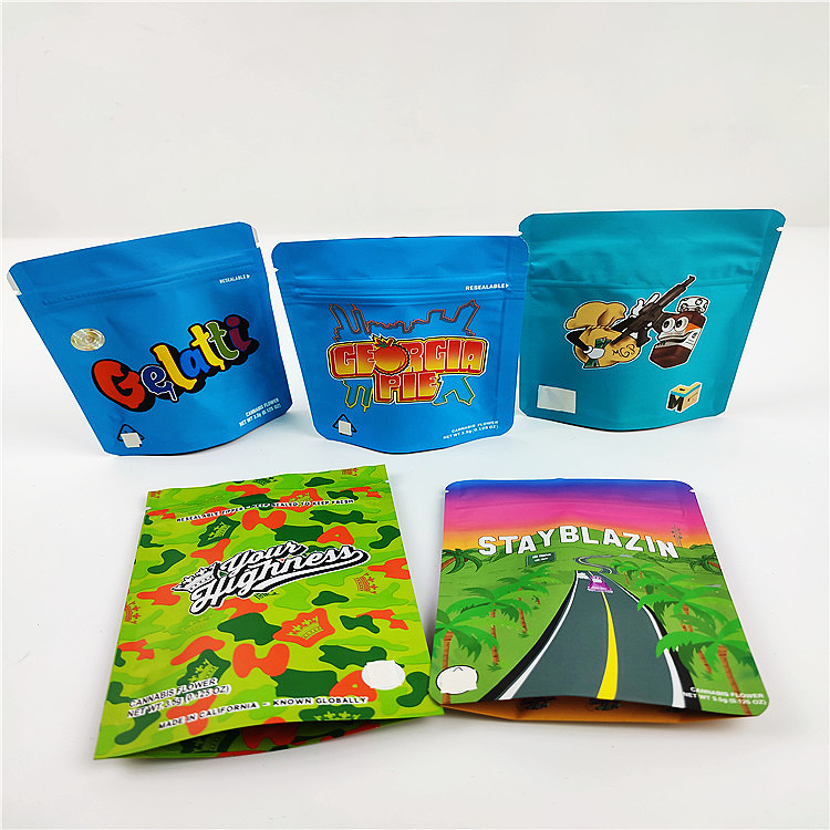 Poches de empaquetage du sac 3.5g CBD Mylar de preuve d'odeur de biscuit de FSC BSCI CMYK