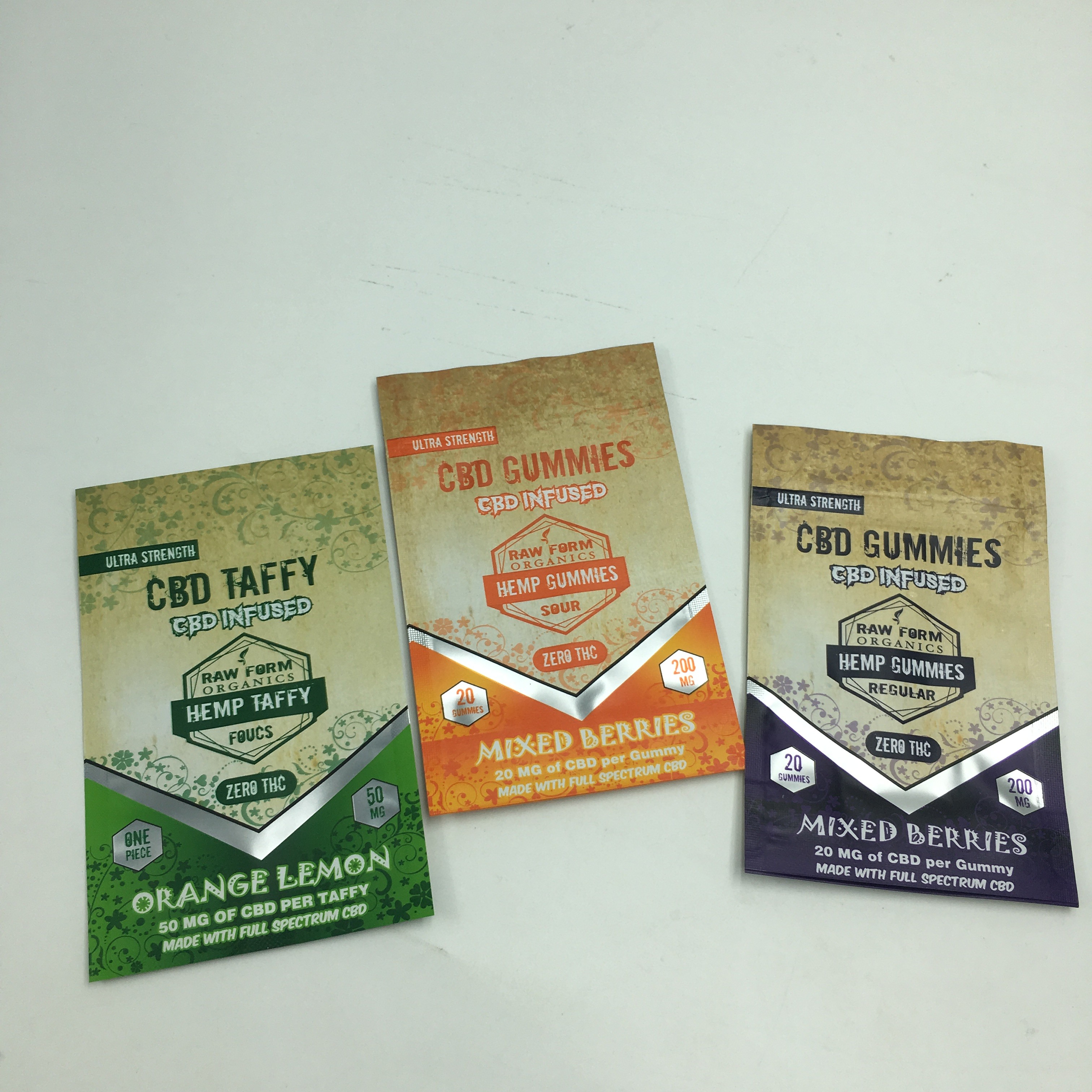 1g imprimés faits sur commande 3.5g réutilisent sac comestible gommeux de mauvaise herbe du support 3.5g mylar de l'ours CBD de tirette de preuve d'odeur le petit