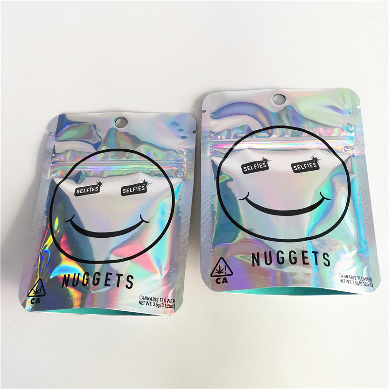 sac de fines herbes de tirette de Matte Glossy 12C VMPET Cbd d'emballage d'encens de 3.5g Cbd