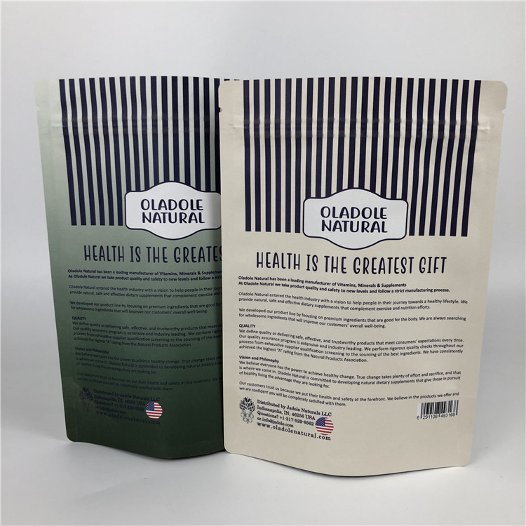 Sacs en papier blancs de impression faits sur commande de Papier d'emballage de poche de Chips Zip Lock Stand Up