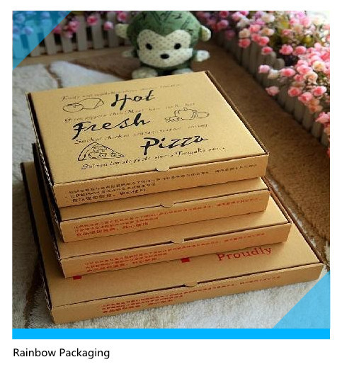 Emportez l'empaquetage de boîte de papier à pizza pliable avec la surface d'impression