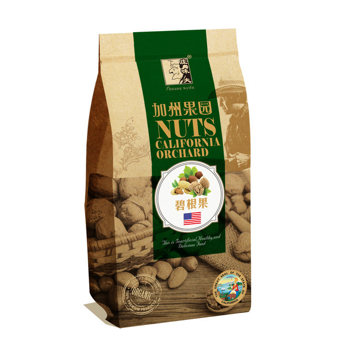 Brown a adapté des sacs en papier aux besoins du client, sacs de sucette de papier d'emballage de casse-croûte de 150 grammes