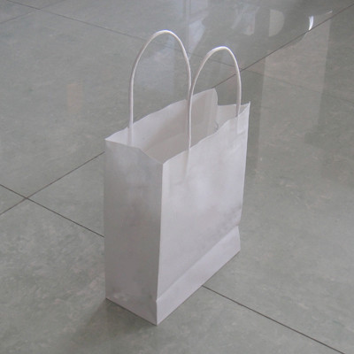 Sacs en papier faits sur commande blancs recyclables impression offset de papier d'emballage de 150 grammes